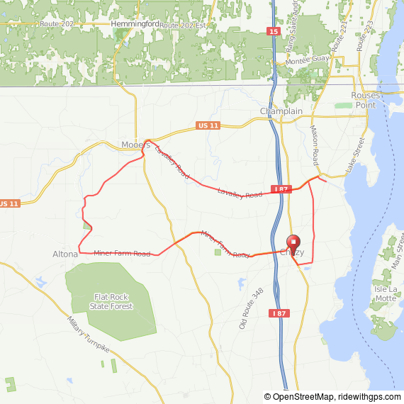 Chazy-altona bicycle ride