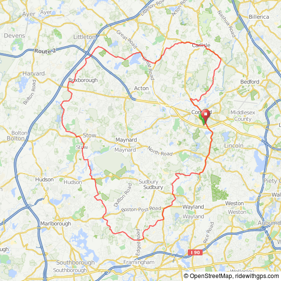 Cycling west of Concord MA