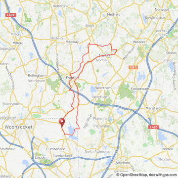 Cumberland RI to Norfolk MA ride