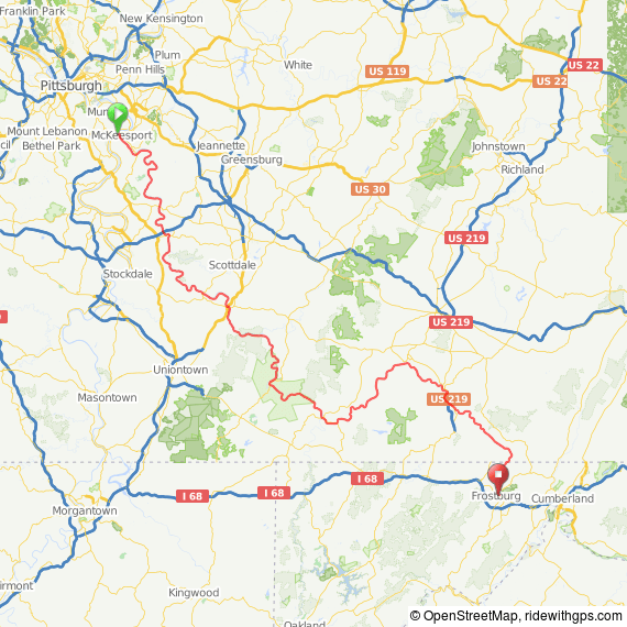 GAP Great Appalachian Passage cue sheet