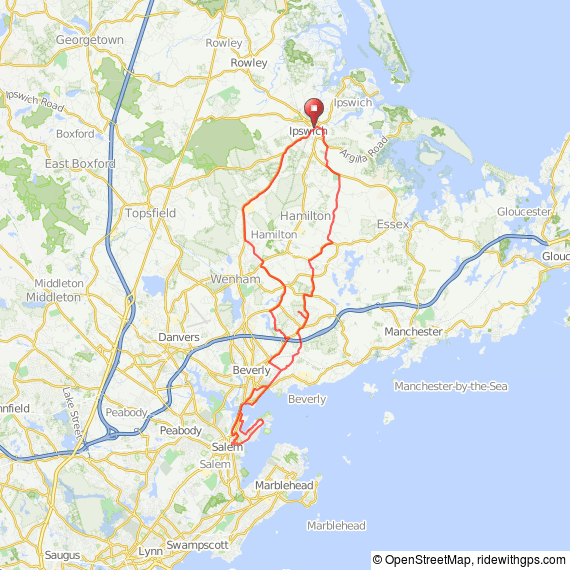 Ipswich to Salem bicycle ride