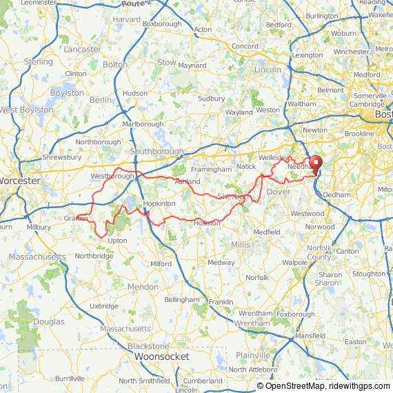 Needham to Hopkinton bicycle ride