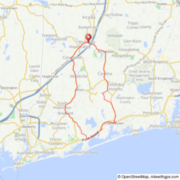 Richmond RI to Charlestown bicycle ride