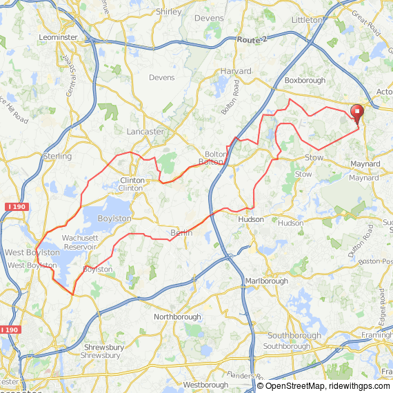 South Acton Wachusett Reservoir ride