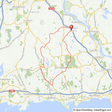 Haddam CT Middlesex County bicycle ride