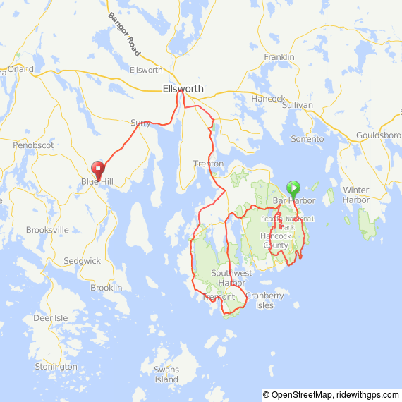 Coastal Maine cycling tour