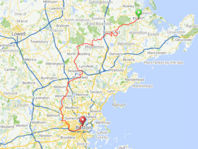 Ipswich to Boston&nbsp;Ride