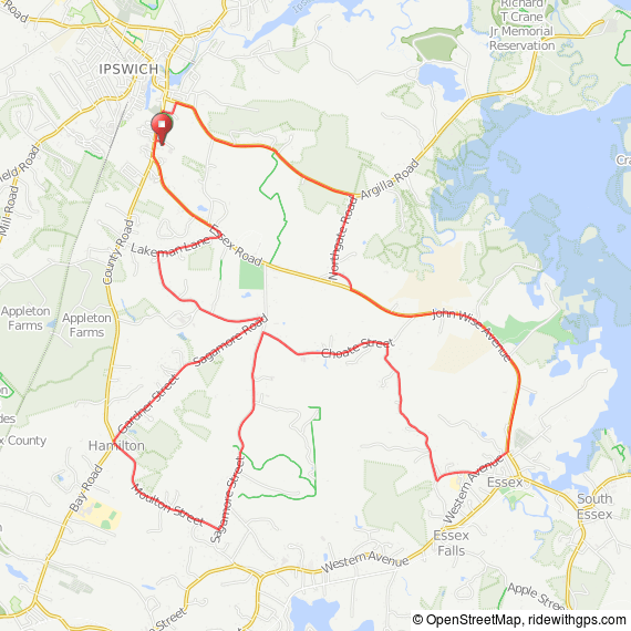 Ipswich MA 15 mile bicycle ride