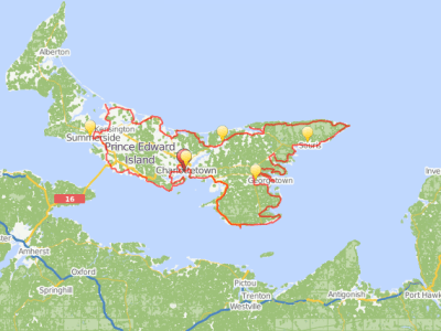 Cycling tour of Prince Edward Island (counter-clockwise version)