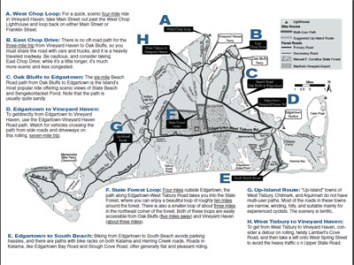 Martha's Vineyards Cycling Routes