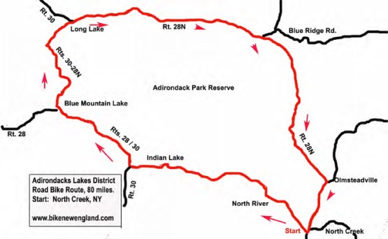 Adirondack cycling loop