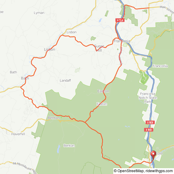 Lincoln Franconia bicycle ride