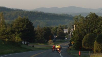 Dropping down to the intersection where VT 101 ends and we pick up VT 100