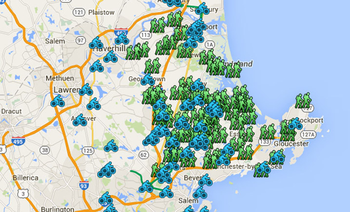 Rides and hikes on the Massachusetts North Shore
