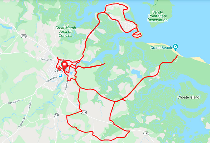 Ipswich historic and coastal scenic ride